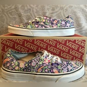 VANS AUTHENTIC PURPLE FLORAL LACE UPS